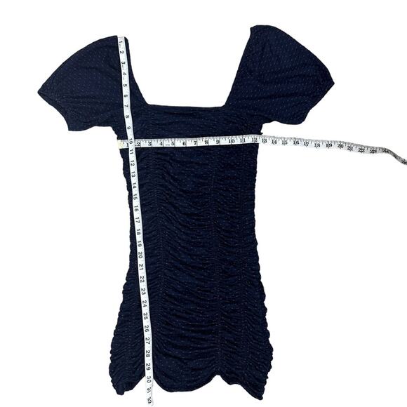 Free People Polka Dot Ruched Mini Dress Size XS - Picture 2 of 9